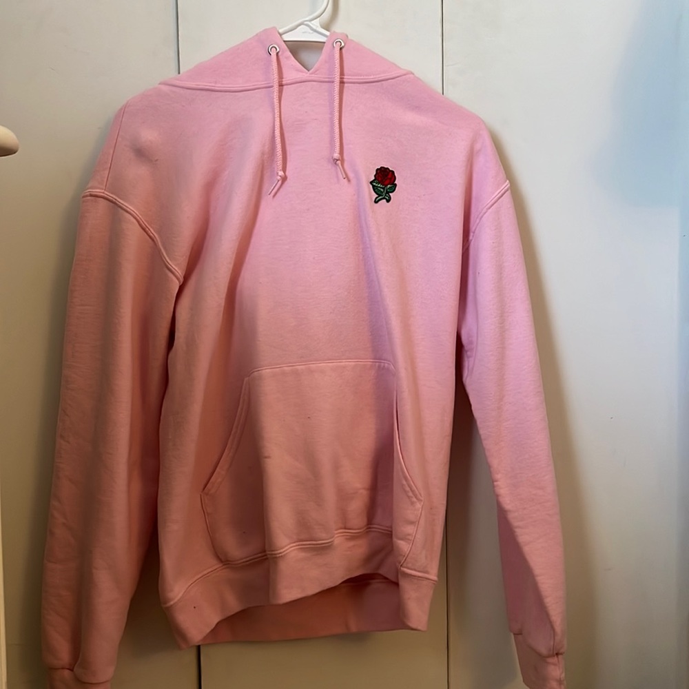 Pink rose hoodie